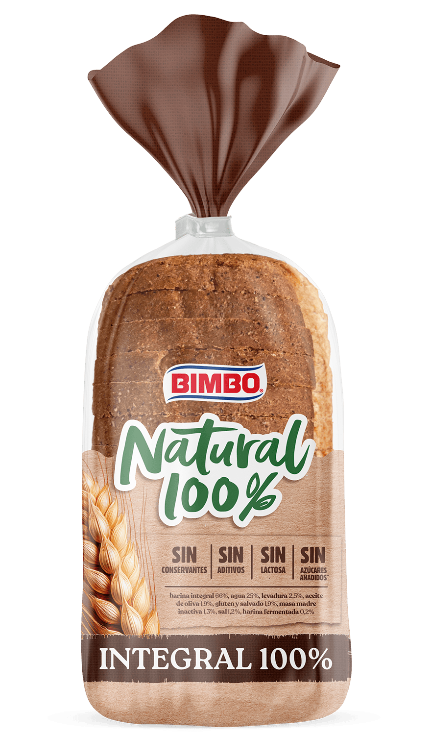 Pan de molde Bimbo® Natural Integral 100%
