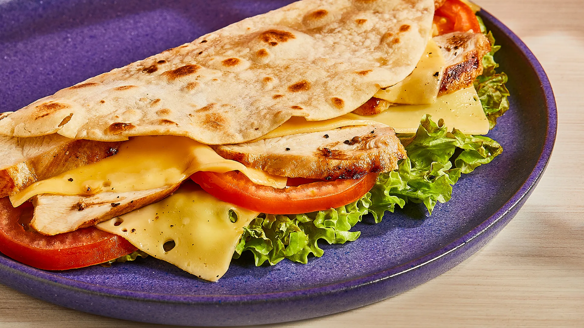 Quesadilla de pollo a la plancha